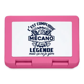mécanicien mécano légendaire - Boîte à goûter - rose - Devant