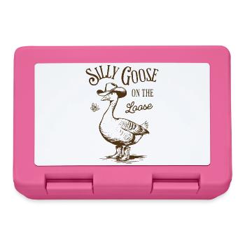 Silly Goose On The Loose Vintage-Style Design - Brotdose - Pink - Vorne