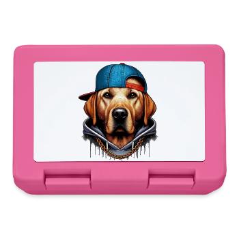 Chien - Boîte à goûter - rose - Devant