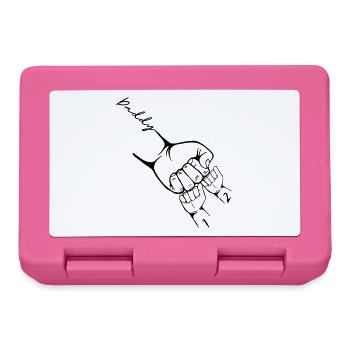 personalisiertes Geschenk für Vater und Sohn - Brotdose - Pink - Vorne