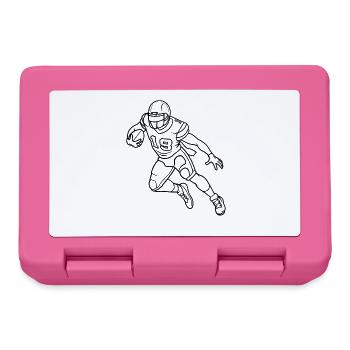 American Footballer Line Art - Lunchbox - pink - Front