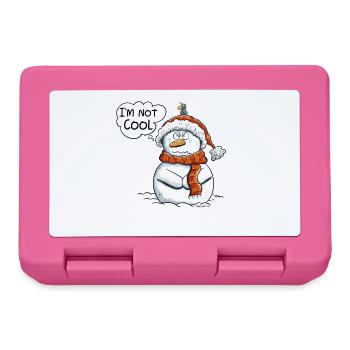 Not Cool Nope Snowman I Winter Christmas - Lunchbox - pink - Front