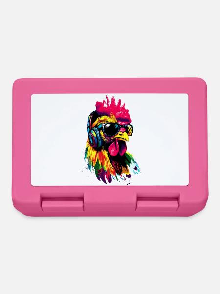 Huhn Chicken Henne Bauernhof Landwirt Süße Hühner - Brotdose - Pink