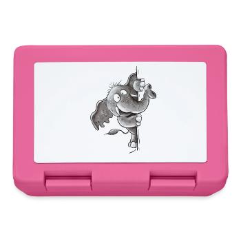 Drolliger Elefant Tiermotiv Wildtier Elefanten - Brotdose - Pink - Vorne