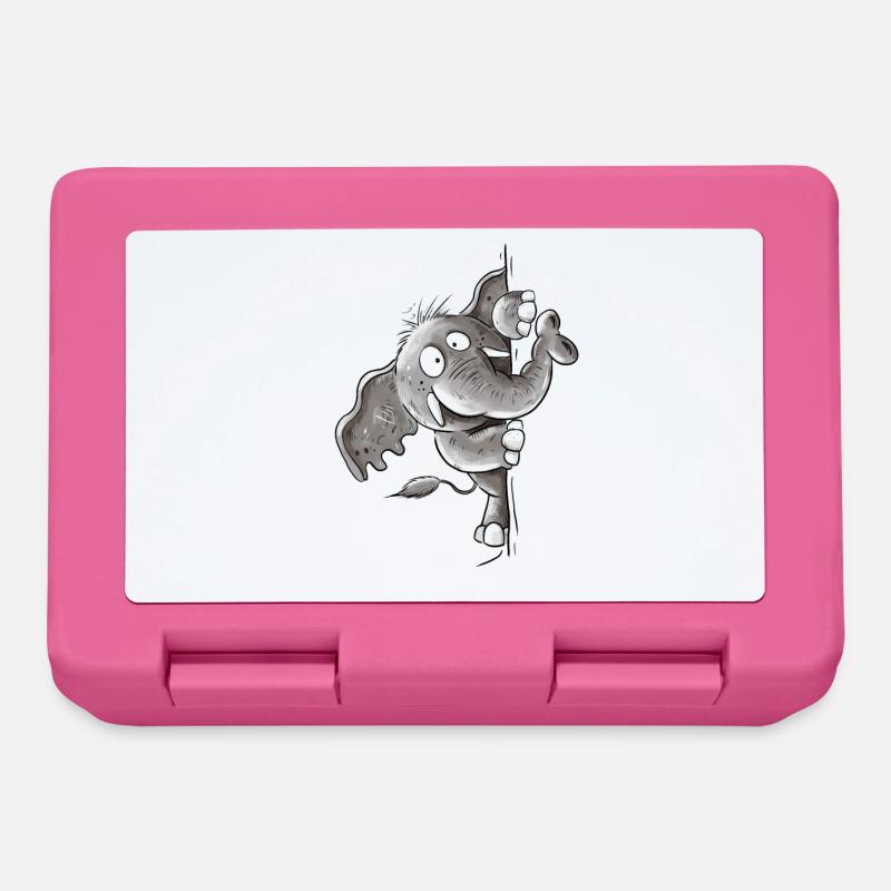 Drolliger Elefant Tiermotiv Wildtier Elefanten - Brotdose - Pink