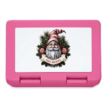 Chef Wichtel Weihnachtsgnom - Brotdose - Pink - Vorne