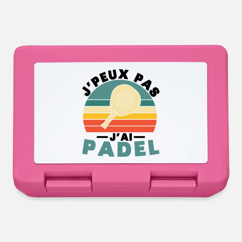 Je peux pas j ai padel - Boîte à goûter - rose