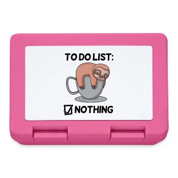 Funny Saying - Funny Sayings - with Sloth - Lunchbox - pink - Front