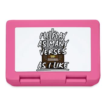 Church Organist Verses Musician Organ Funny - Lunchbox - pink - Front
