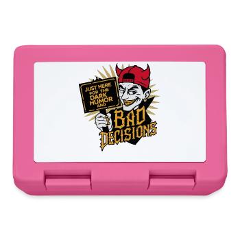 Dark Humor and Bad Decisions Funny Devil Design - Lunchbox - pink - Front