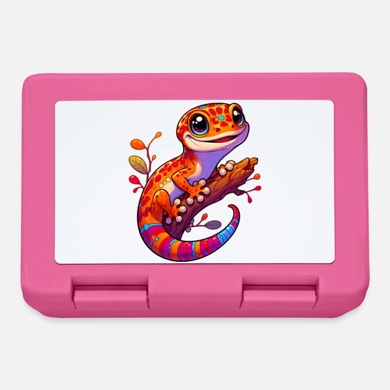 Gecko - Boîte à goûter - rose