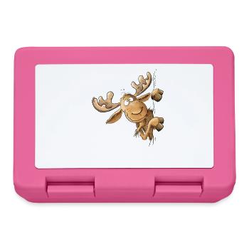 Droll Orignal Motif Animal Scandinavie Orignal - Boîte à goûter - rose - Devant