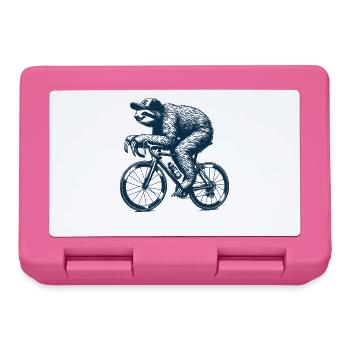 Cycling Sloth - Lunchbox - pink - Front