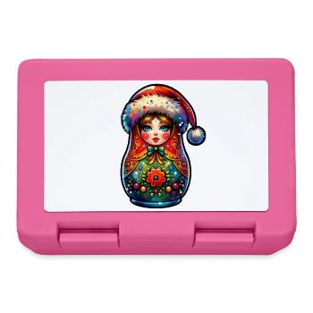 Russische Matroschka Weihnachten Russland - Brotdose - Pink - Vorne