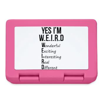 yes I'm weird - Lunchbox - pink - Front