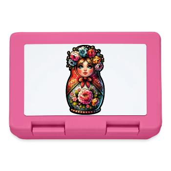 Russian Girl Matryoshka Moscow with Sunglasses - Lunchbox - pink - Front
