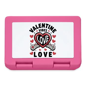Valentine Vibes für verliebte zu Valentinstag - Brotdose - Pink - Vorne