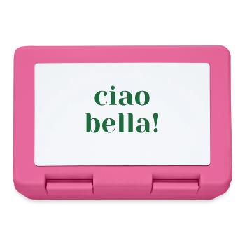 Ciao Bella Dicton Italie Cadeau Italien - Boîte à goûter - rose - Devant
