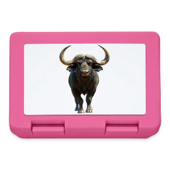 Büffel Kaffernbüffel Safari Afrikanischer Büffel - Brotdose - Pink - Vorne
