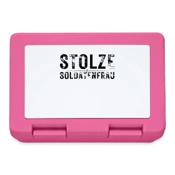 Stolze Soldatenfrau Armee Ehefrau Millitär - Brotdose - Pink - Vorne