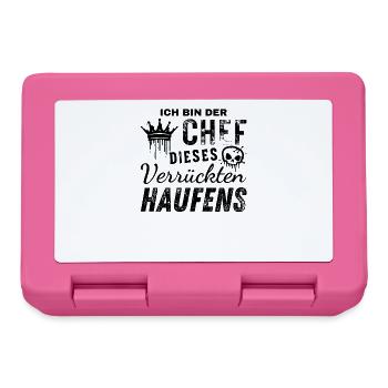 Ich Bin Ein Stolzer Chef Dieses Verrückten Haufens - Brotdose - Pink - Vorne