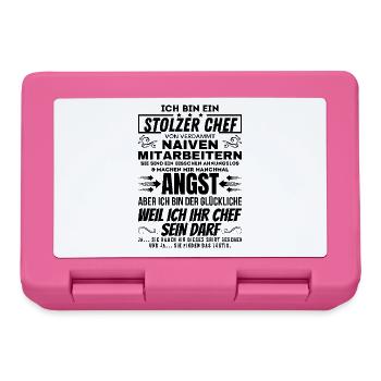 ein stolzer Chef von verdammt naiven Mitarbeitern - Brotdose - Pink - Vorne