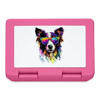 Border Collie Hunde Liebhaber Welpe Süße Collies - Brotdose - Pink - Vorne