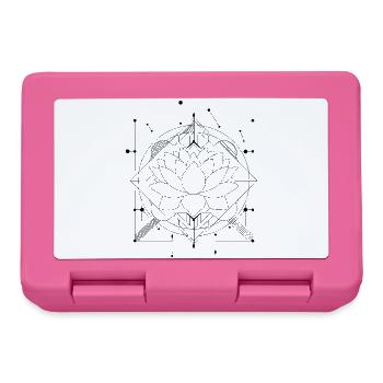Geometric Lotus Mandala - Lunchbox - pink - Front