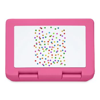 Konfetti - Fasching - Karneval - Verkleidung - Brotdose - Pink - Vorne