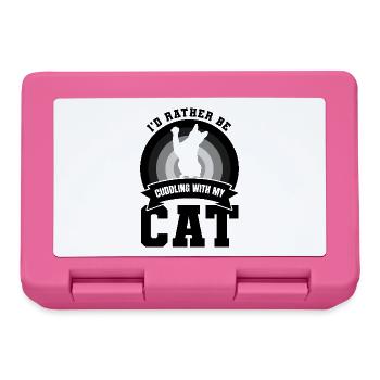 I'd Rather Be Cuddling With My Cat - Lunchbox - pink - Front