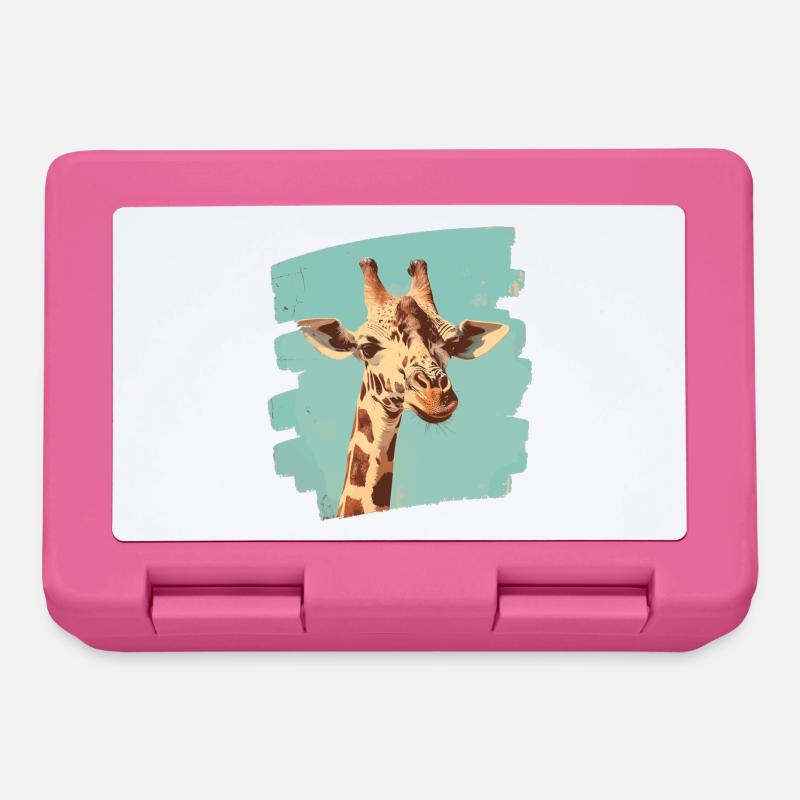 Girafe - Boîte à goûter - rose