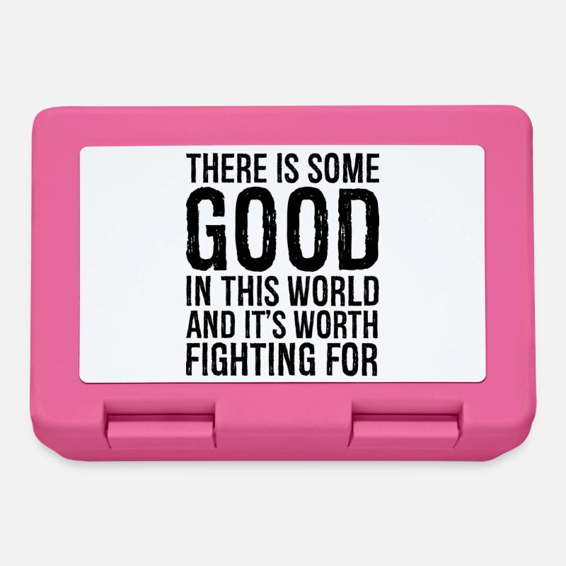 there is some good In this world and It's fighting - Lunchbox - pink