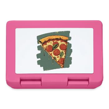 Pizza Retro - Brotdose - Pink - Vorne