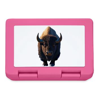 Bison Bison d'Amérique Bovins sauvages Buffles Bisons d'Amérique - Boîte à goûter - rose - Devant