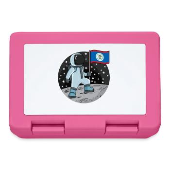 Astronaut Fahne Belize - Brotdose - Pink - Vorne