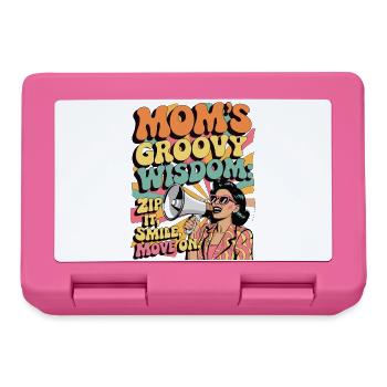 Mamas groovige Weisheit Lustiges Retro-Geschenk - Brotdose - Pink - Vorne