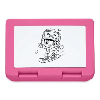 Little Snowboarder Comic Look - Lunchbox - pink - Front