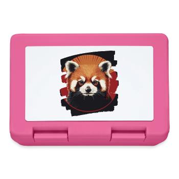 Panda roux rétro - Boîte à goûter - rose - Devant