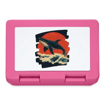 Baleine Rétro - Boîte à goûter - rose - Devant