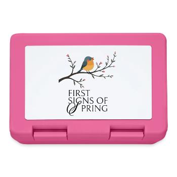 Vogel am Blütenzweig  - Brotdose - Pink - Vorne