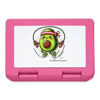 Jumping Avocado Workout Fun - Lunchbox - pink - Front