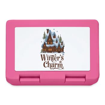 Winterzauber Chalet - Brotdose - Pink - Vorne
