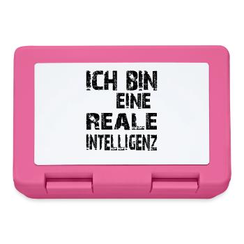 KI Spruch Ich bin eine reale Intelligenz - Brotdose - Pink - Vorne