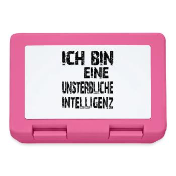 KI Spruch Ich bin eine unsterbliche Intelligenz - Brotdose - Pink - Vorne