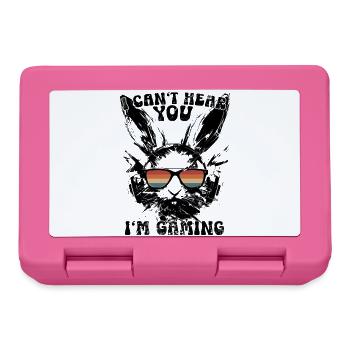 Je ne t’entends pas, je joue avec des lunettes de soleil Bunny - Boîte à goûter - rose - Devant