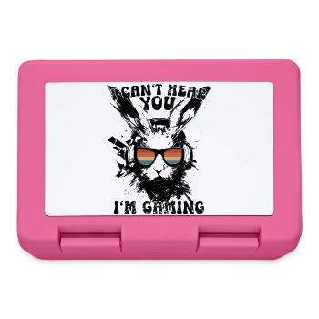Je ne t’entends pas I’m Gaming Bunny Casque cadeau - Boîte à goûter - rose - Devant