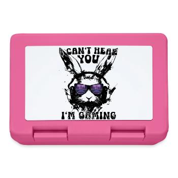 I Can't Hear You I'm Gaming Retro Hase Synthwave - Brotdose - Pink - Vorne
