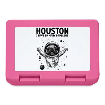 Houston I Have So Many Problems Pug Astronaut - Lunchbox - pink - Front