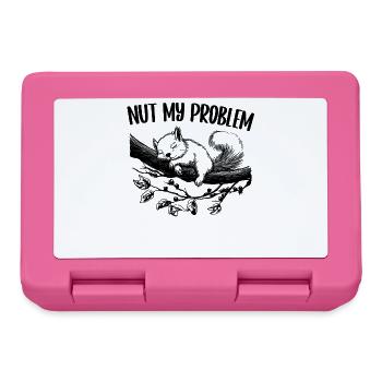Nut My Problem Cute Squirrel Gift - Lunchbox - pink - Front