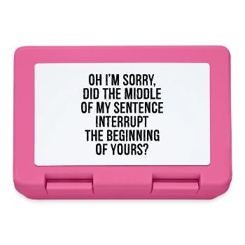 oh I'm sorry did the middle my sentence interrupt - Lunchbox - pink - Front